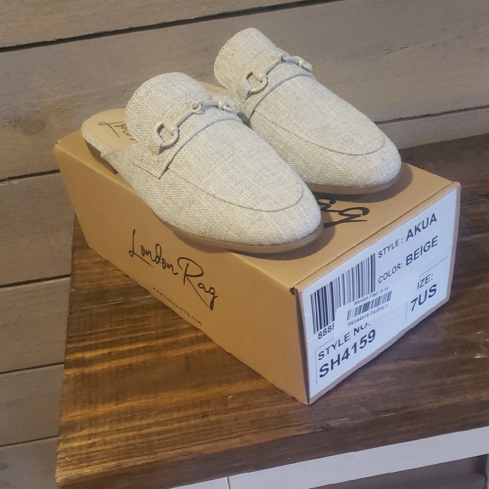London Rag Beige Womens Mules